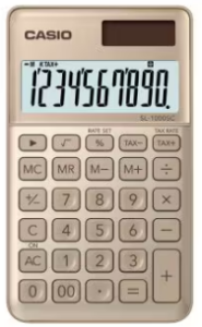 Casio Calculator Portable Type SL-1000SC-GD கேசியோ கால்குலேட்டர் போர்ட்டபிள் டைப் SL-1000SC-GD