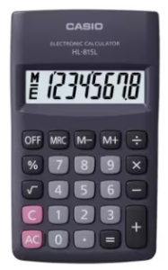 Casio Calculator Portable Type HL-815L-BK கேசியோ கால்குலேட்டர் போர்ட்டபிள் டைப் HL-815L-BK