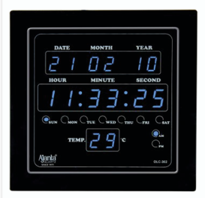 Ajanta Digital Wall Clock  OLC-302 Blue அஜந்தா டிஜிட்டல் சுவர் கடிகாரம் OLC-302 நீலம்