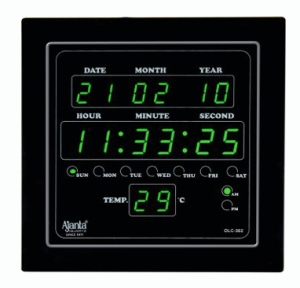 Ajanta Digital Wall Clock  OLC-302 Green அஜந்தா டிஜிட்டல் சுவர் கடிகாரம் OLC-302 பச்சை