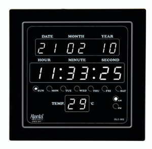 Ajanta Digital Wall Clock  OLC-302 White அஜந்தா டிஜிட்டல் சுவர் கடிகாரம் OLC-302 வெள்ளை