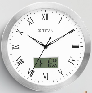 Titan Day & Date Wall Clock NTW0021MC04A டைட்டன் நாள் & தேதி சுவர் கடிகாரம் NTW0021MC04A