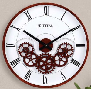 Titan Gear Wheel Wall Clock W0115PA02 டைட்டன் கியர் வீல் சுவர் கடிகாரம் W0115PA02