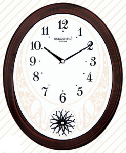 Scientific Wood Wall Clock SD7575 சயின்டிஃபிக் மர சுவர் கடிகாரம் SD7575
