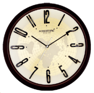 Scientific Wood Wall Clock SD1720A சயின்டிஃபிக் மர சுவர் கடிகாரம் SD1720A