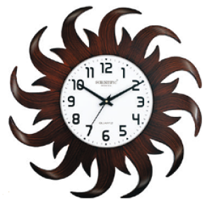 Scientific Wood Wall Clock SD911 சயின்டிஃபிக் மர சுவர் கடிகாரம் SD911