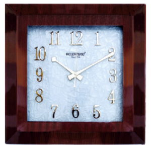 Scientific Wood Wall Clock SD616 சயின்டிஃபிக் மர சுவர் கடிகாரம் SD616