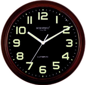 Scientific Lumibrite Wooden Wall Clock SD4545NG சயின்டிஃபிக் லுமிபிரைட் மர சுவர் கடிகாரம் SD4545NG