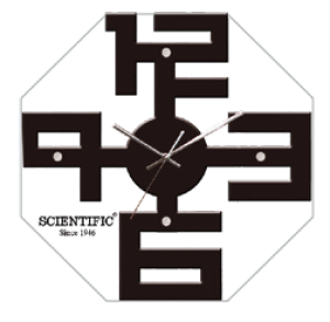 Scientific Designer Glass Wall Clock SG016 சயின்டிஃபிக் டிசைனர் கிளாஸ் சுவர் கடிகாரம் SG016