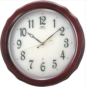 Seiko Oak Wood in Piano finish Wall Clock AHS521B சீகோ ஓக் மர பியானோ ஃபினிஷ் சுவர் கடிகாரம் AHS521B