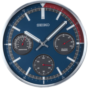 Seiko Luminous Thermometer Hygrometer Wall Clock QXA822S  சீகோ லுமினஸ் தெர்மோமீட்டர் ஹைக்ரோமீட்டர் சுவர் கடிகாரம் QXA822S