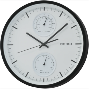 Seiko with Thermometer & Hygrometer Wall Clock QXA525K சீகோ தெர்மோமீட்டர் & ஹைக்ரோமீட்டர் உடன் சுவர் கடிகாரம் QXA525K