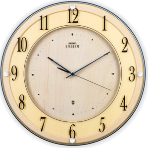 Seiko EMBLEM Wooden Case Quiet Sweep Silent Movement Wall Clock AHS558B Seiko EMBLEM மர உறை அமைதியான ஸ்வீப் சைலண்ட் மூவ்மென்ட் சுவர் கடிகாரம் AHS558B
