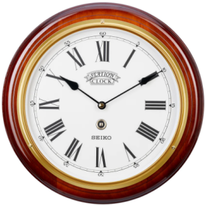 Seiko Alder Wood with Roman Numerals Wall Clock QXA143B  சீகோ ஆல்டர் உட்  ரோமன் எண்களுடன் கூடிய சுவர் கடிகாரம் QXA143B