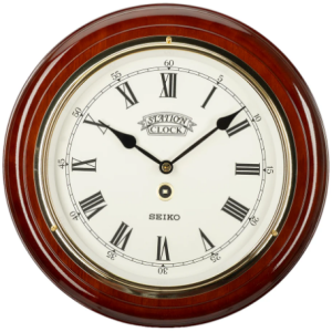 Seiko Alder Wood  with Roman Numerals Wall Clock QXA144B  சீகோ ஆல்டர் உட் ரோமன் எண்களுடன் கூடிய சுவர் கடிகாரம் QXA144B