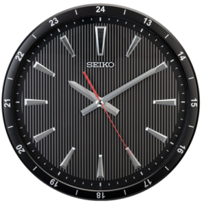 Seiko Black with Textured Dial Wall Clock  QXA802K சீகோ கருப்பு டெக்ஸ்ச்சர்டு டயல் சுவர் கடிகாரம் QXA802K
