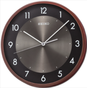 Seiko Black Metallic Dial Wall Clock QXA615Z சீகோ பிளாக் மெட்டாலிக் டயல் சுவர் கடிகாரம் QXA615Z