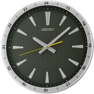 Seiko Black Striped Dial Decor Wall Clock QXA802S சீகோ பிளாக் ஸ்ட்ரிப்டு டயல் அலங்கார சுவர் கடிகாரம் QXA802S