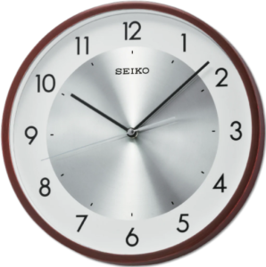 Seiko Modern Silver and White Dial Wall Clock QXA615B சீகோ மாடர்ன் சில்வர் மற்றும் வெள்ளை டயல் சுவர் கடிகாரம் QXA615B