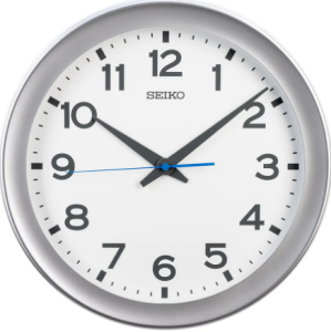 Seiko White Dial Blue Quite Sweep Second Wall Clock QXA835S சீகோ வெள்ளை டயல் நீல நிற குயிட் ஸ்வீப் செகண்ட் சுவர் கடிகாரம் QXA835S