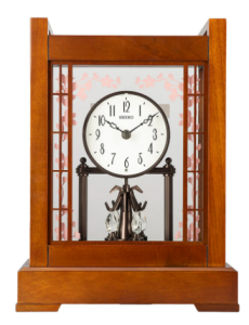 Seiko Sakura Bloom Decorative Mantel Wall Clock QXN235B சீகோ சகுரா ப்ளூம் அலங்கார மேன்டல் சுவர் கடிகாரம் QXN235B